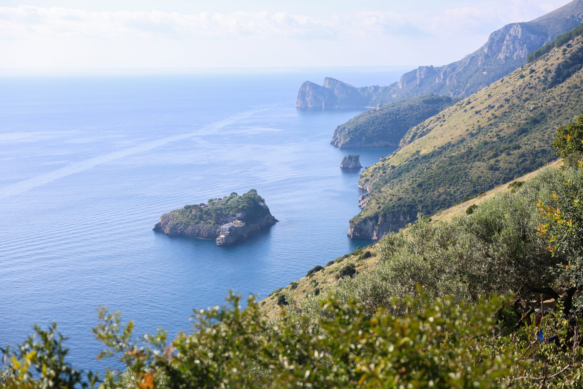Villa Lantana, la costa verso Punta Campanella